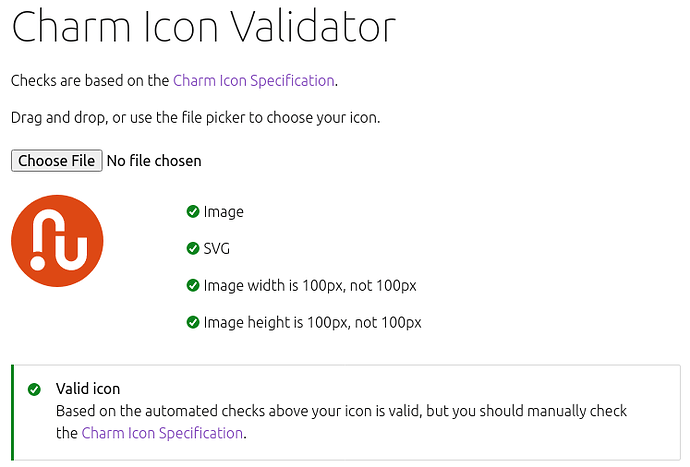 Icon Validator screenshot